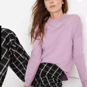 Madewell Ashbury Mockneck Sweater Lavender Wool Alpaca blend Size Small
